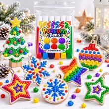 Set Kuas Lukis Fluorescent 6 Warna, Beragam dan Cerah, Perlengkapan Melukis untuk Pemula, Set Pigmen Cat dan Menggambar - 6 Warna - View 10