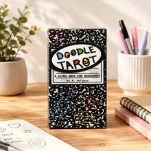 Doodle Tarot Cards, Fun Of Fortune-Telling Card Games, Family Gathering Entertainment Game Cards 78pcs Tarot Deck - Black - View 6