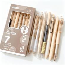 7 buah Pulpen Ballpoint Tarik Aneka Warna, 5 Tema Gaya. Ujung 0,5 mm, Menulis Halus untuk Jurnal, Sekolah, dan Kantor. - Beraneka warna - View 12