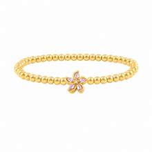 1pc New Classic Colorful Flowers Golden Beaded Bracelet For Women - flower - View 7