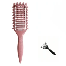 1pc Portable Curling Hair Styling Comb - Nylon Bristles, Suitable For All Hair Types, Easily Detangles And Adds Volume, Holiday Essential, Hair Care, College Must-Have - Standard Model - View 14