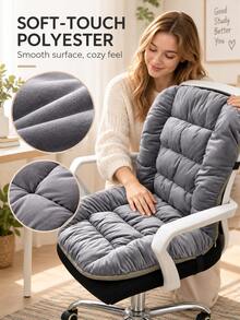 Thickened Backrest Bench Cushion, One-Piece Office Recliner Rocking Chair Seat Pad, Autumn/Winter Home Warm Thickened Bench Pad, Holiday, Cyber Monday, Christmas Gift, Halloween, Christmas - Multicolor - View 5