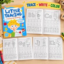3+ Years Old Children A–Z Letter Tracing Workbook, Kindergarten ABC Handwriting Practice Book, Includes Uppercase And Lowercase Letters - Multicolor - View 6