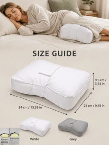 Side Sleeping Knee Pillow Ergonomic Leg Support Cushion With Elastic Strap Soft Bed Wedge Pillow For Hip And Back Alignment Home Bedding - Multicolor - View 4