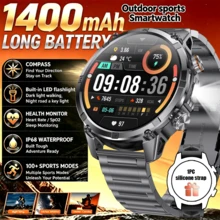 Men's Heavy-Resistant Outdoor Smart Watch, 1400mAh Large Battery, LED Flashlight And Compass 1.7 Inch Large Screen, Wireless HD Call, 120+ Sports Mode, IP68 Waterproof, Compatible With IPhone And Android System - View 11
