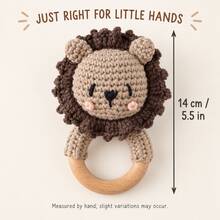 Handmade Crochet Rattle, Baby Interactive Crochet Toy, Built-In Bell, 3D Cute Design, Rich Details, Attract Baby's Attention, Develop Baby's Hearing, Baby Shower Gift, New Mom Gift, Christmas Gift, Easter Gift, Newborn Commemorative Gift - Multicolor - View 6