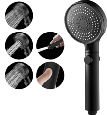 High-Pressure Handheld Shower Set, Multi-Functional Bathroom Shower Set, Shower Head And Hose With Easy-To-Install Wall Mount Bracket, Suitable For Wall-Mounted Showers, Modern Bathrooms, Outdoor Showers And RVs. - Shower Head - View 11