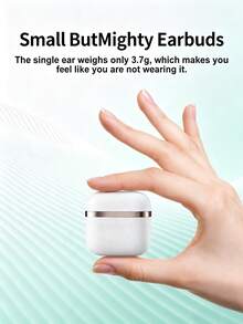 True Wireless Bluetooth Earbuds, Built-In Microphone For Clear Calls, Long Battery Life, Sweat-Proof Design, Comfortable Fit, Compatible With IOS And Android Devices, Suitable For Fitness, Running And Daily Use - White - View 2