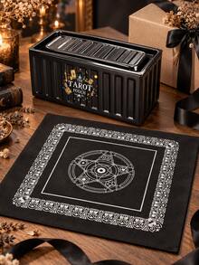 Tarot Card Storage Box With Divination Cloth Set, Comes With Caro Brand Tablecloth, Mystical Tarot Deck Organizer Case, Protective Card Holder With Spiritual Altar Reading Mat, Perfect For Tarot Readers, Halloween, Christmas Gifts - Multicolor - View 5