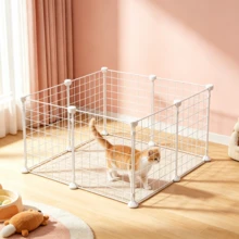 Small Pet Fence Dog Isolation Net Modular Small And Medium Dog Cage Indoor Home Use Rabbit Fence Balcony Cat Guardrail - Multicolor - View 5