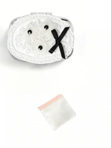 The White Lace Three-Dimensional Flower Bow Portable Storage Box Can Be Used As A Portable Medicine Box, Jewelry Storage Box, And Portable Makeup Mirror Box. It Is The Perfect Choice For Valentine's Day, Birthdays, And Holiday Gifts - Multicolor - View 12
