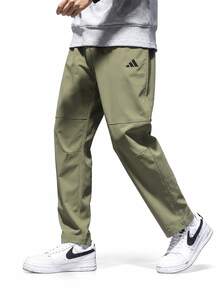 Adidas New Men's Quick-Dry Breathable Straight-Leg Running Training Pants - Olive Green - View 2