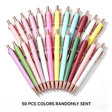 25pcs/50pcs DIY Multi-Color Creative Ballpoint Pens, Customizable With Stickers Or Rhinestones. Smooth Writing For Students, Journaling, And Office. - Multi-color - View 8