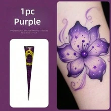 Black Henna Tattoo Paste Semi-Permanent Body Art Ink Suitable For Wrist And Body Long-Lasting Color Plant-Based Tattoo Ink - Multicolor - View 14
