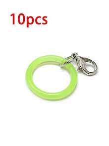 Mixed Color Jelly Silicone Ring Lobster Clasp, Macaron Color Keychain Bag Charm Umbrella Chain Connector, Random Color - A - View 14