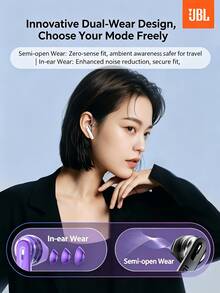 JBL TUNE FLEX2 2nd Gen Active Noise Cancelling True Wireless Bluetooth Earbuds, Dual-Mode In-Ear/Semi-In-Ear Switch, Low Latency For Music And Gaming, Compatible With Huawei And Apple, Upgraded Multi-Color Small Bean Design - View 2