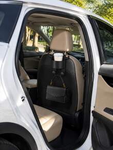 Upgraded Reinforced Car Seat Back Hooks With Cup Holder & Phone Stand, Multifunctional Headrest Organizer, Anti-Drop Storage For Drinks, Bags, Umbrellas & Small Items, Easy-Install Rear Seat Interior Accessory For Cars & SUVs - Multicolor - View 6