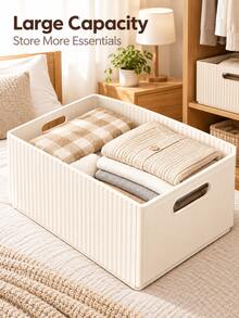 Foldable PP Storage Box, Multi-Functional Drawer Style, Cosmetics, Wardrobe, Socks, Underwear Storage, Space-Saving, Suitable For Bedroom, Cabinet, Kitchen, Bathroom, Dorm, Desktop, Vanity, Desk - Multicolor - View 7