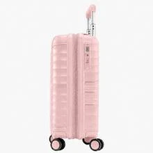 Mala de Viagem 10kg Expansível com 4 Rodinhas 360° Cadeado ABS Rígido Avião Bordo Divisórias Interna - Rosê - Visão 5