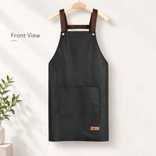 Naturepeak Tạp dề đen đơn giản tiện dụng đa năng màu trơn - màu đen - Xem 5