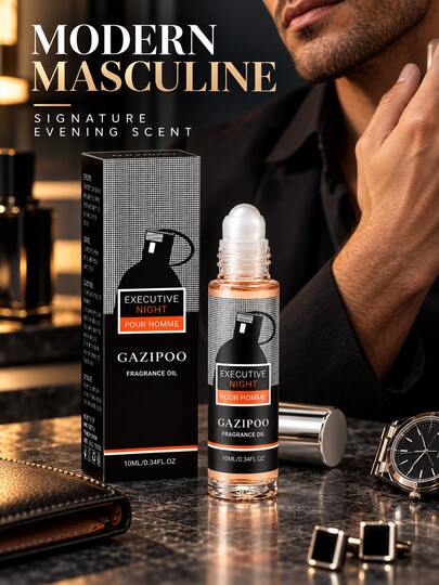 10ml EXECUTIVE NIGHT Elegant Fragrance Oil - Classic Unisex Floral EDP Suitable For Men, Alcohol-Free Fragrance, 10ml Long-Lasting Fresh Scent, Lemon/Sage/Cherry/Blackcurrant Oriental Fruity Notes