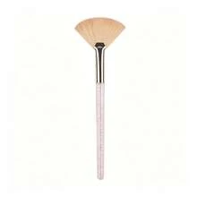 1Pc Makeup Brush, Pink Glitter Crystal Transparent Handle, Soft Synthetic Bristle, Single Face Eye Makeup Brush For Powder Blush Highlight Eyeshadow Concealer - Pink - View 7