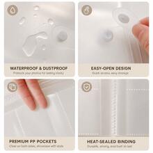 3-Inch Mini Album, Transparent Frosted Cover Photo Storage Book, 84 Pocket Album, Cute Sticker DIY Decoration Album, Portable Travel Memory Album, Couple Gift, Suitable For Storing Travel Souvenirs, Tickets, Postcards And Records - A - View 6