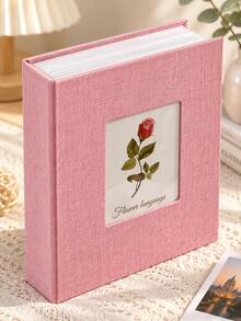 200-Page Large Capacity Creative Photo Album, 6-Inch Fabric Surface, Suitable For Family, Fashionable Wedding And Family Photo Memoirs, Living Room And Office Decor, Mother's Day Spring Gift - Multicolor - View 6
