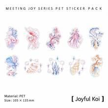 Xiangjianhuan Series PET Sticker Pack, INS Style Fresh Plants, Flowers, Koi Fish, Planets, Planner Scrapbook Stickers, DIY Decorative Stickers - Multicolor - View 12