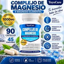 ToyoCare 8-In-1 Magnesium Complex, Mineral Supplement, Daily Wellness Formula, Nutritional Support, Ideal For Active Routines, Convenient Format - Una Botella - View 2