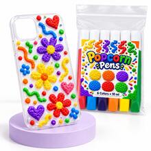 Set Kuas Lukis Fluorescent 6 Warna, Beragam dan Cerah, Perlengkapan Melukis untuk Pemula, Set Pigmen Cat dan Menggambar - 6 Warna - View 9