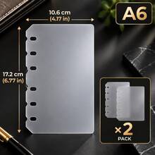 2pcs A5/A6/A7/A4 PP Frosted Plastic Partition Board, DIY Loose Leaf Notebook Inner Page, Protection Board - Multicolor - View 10
