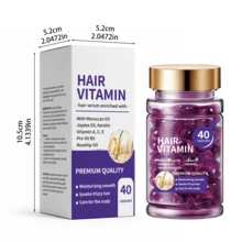 40 Kapsul Essence Perawatan Rambut, Diformulasikan dengan Vitamin A, C, E, B5, Minyak Argan Maroko, Minyak Alpukat, Formula Tanpa Bilas, Unisex, Cocok untuk Semua Jenis Rambut - Pakaian formal - View 10