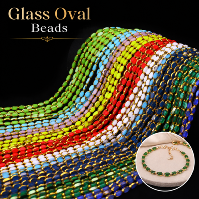 50pcs 4*6mm Austrian Crystal Beads Gold Plated Oval Glass Beads Spacer Beads For Jewelry Making DIY Bracelet Necklace Accessories