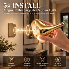 Smart LED Wall Light With Motion Sensor, Wireless LED Magnetic Induction Wall Light, 1200mAh Battery Powered Night Light, Adjustable Color Temperature And Brightness, Suitable For Hallway, Home Decor, Room Decor, Halloween Decor, Christmas Decor - Bird - View 3