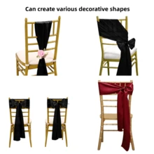 48pcs Multi-Functional Satin Chair Back Waistbands, Bowknot Decorative Bands, Chair Back Decoration And Fixing, Suitable For Birthday, Banquet Hall, Hotel Conference Room, Wedding Party, Hotel, Christmas, And Other Party Scene Decoration - Royal Blue - View 4