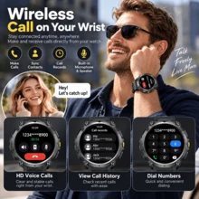 Jam Tangan Pintar Olahraga Luar Ruangan SENBONO GPS untuk Pria - Kompas, Panggilan Nirkabel, Mode Multi-Olahraga, Pemantauan Detak Jantung/Tidur, Pelacak Kebugaran, Baterai 530mAh, Layar HD 1,39 Inci, Jam Tangan Pintar Pelacak Aktivitas - View 3
