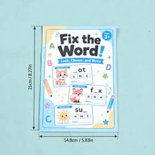 Children's English Letter Completion Practice Book, Picture-Based Missing Word Completion, Phonics Practice Workbook, Back To School Student English Spelling Enlightenment Homework Book, Early Education Educational Training Notebook - Multicolor - View 11