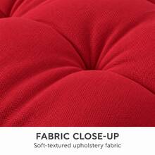 60x60x8 Cm Square Floor Cushion – Thick Upholstered Fabric Seat Pad For Floor, Home & Balcony - Red - View 5