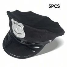 2pcs/1pc Unisex Police Hat Role Play Officer Cap, Fun Halloween Christmas Party Costume & Sexy Uniform Accessory - Multicolor - View 16