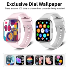 Hot New 1pc Men's & Women's Silicone Strap 1.83" Full Screen Touch Smartwatch, Make/Receive Calls, Pedometer, Calorie, Fitness Tracking, Alarm, Call & Message Notification, Multi-Function Sports Smart Watch, Compatible With Android And IOS - Multicolor - View 2