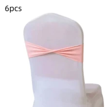 48pcs Cross Elastic Spandex Chair Back Waistbands, Elastic Chair Back Decorative Ribbons, Bowknot Decorative Bags, Reusable Chair Cover Satin Ribbons, Chair Band Decorations For Wedding, Banquet, Birthday Party, Graduation Ceremony, Hotel Event - White - View 15