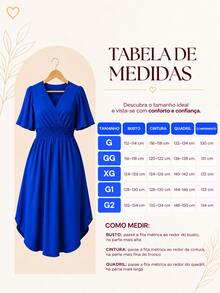 Women's Plus Size Midi Dress Wrapped Short Sleeve Duna Elegant Casual - 查看 5