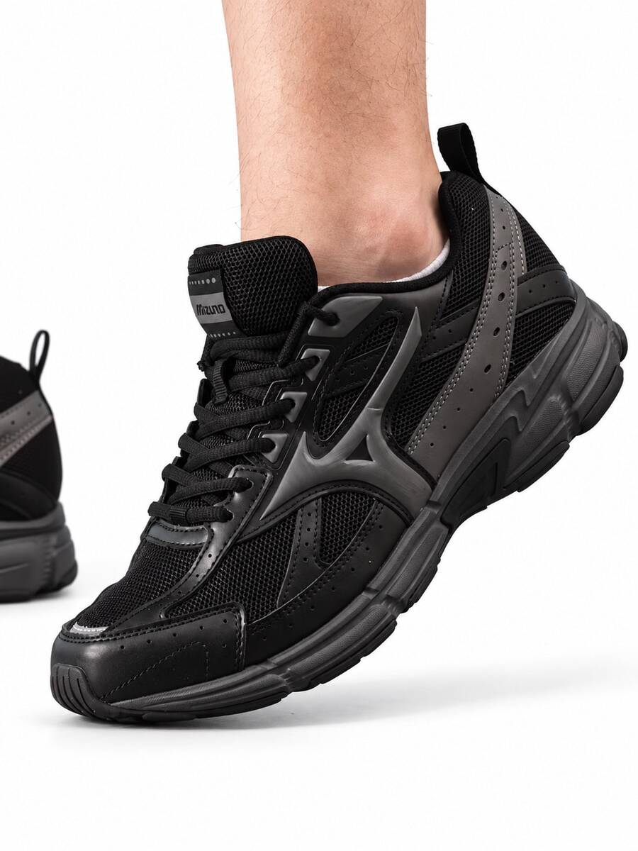 Mizuno New SPEED Retro Chunky Sneakers Lightweight Breathable Cushioned Running Shoes Unisex - Black/Grey - View 1