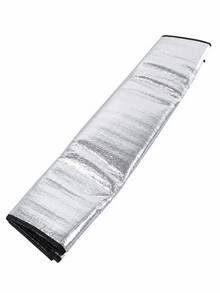 1pc Foldable Car Front Windshield Snow Cover, Silver Aluminum Foil Frost & Ice Protection Cover, Snowproof Frostproof Waterproof Windproof, Elastic Strap Design, Summer UV Sunshade, Universal For Sedan SUV Outdoor Parking All-Season Car Protection - A - View 7