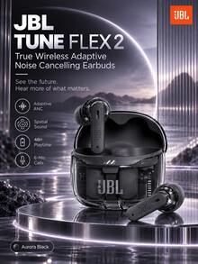 JBL TUNE FLEX2 2nd Gen Active Noise Cancelling True Wireless Bluetooth Earbuds, Dual-Mode In-Ear/Semi-In-Ear Switch, Low Latency For Music And Gaming, Compatible With Huawei And Apple, Upgraded Multi-Color Small Bean Design - View 1