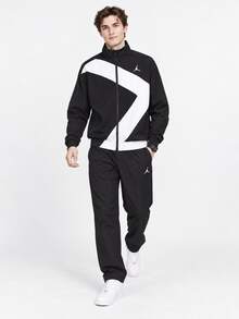 Nike Jordan Wings Diamond Retro Sports Running Training Stand-Collar Jacket Autumn Men's Black - Black - View 8