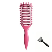 1pc Portable Curling Hair Styling Comb - Nylon Bristles, Suitable For All Hair Types, Easily Detangles And Adds Volume, Holiday Essential, Hair Care, College Must-Have - Standard Model - View 15
