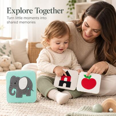 Baby Early Education Cloth Book, Enhance Baby's Cognitive Ability, Colorful Cloth Book - Engaging Visual And Auditory Training With Cartoon Animal Tails, Soft Polyester, Children's Learning Toy, Durable Tear-Resistant Waterproof Early Education Cloth Book, Stimulate Baby's Tactile And Visual Cognitive Enlightenment, Suitable For Christmas, Birthday And Other Holiday Gifts!