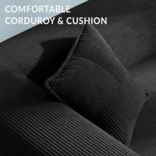 2-Seater Foldable Sofa Bed, 62'' Convertible Sleeper Sofa, Spring Folding Floor Couch With With Pillow Back Support Armrest, 4-In-1 Futon Sofa Bed For Living Room - Black - View 9